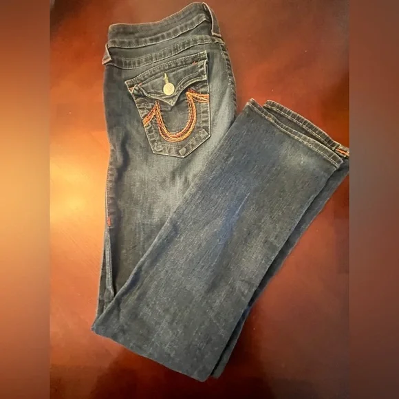 True Religion Dark Blue Straight Leg Jeans - Picture 2 of 6